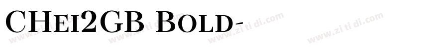 CHei2GB Bold字体转换